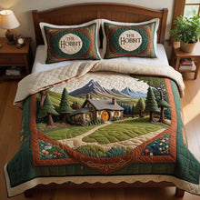 Load image into Gallery viewer, Personalized Hobbit-Themed Quilt Bedding Set for Fantasy Lovers Blanket PopCulturePrints
