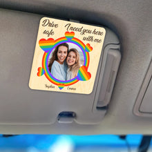 Load image into Gallery viewer, Personalized LGBT Couple Car Visor Clip - Drive Safe Gift Caps PopCulturePrints
