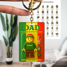 Load image into Gallery viewer, Dad: The Smoker. The Myth. The Legend. - Personalized Keychain for Father&#39;s Day Keychains PopCulturePrints
