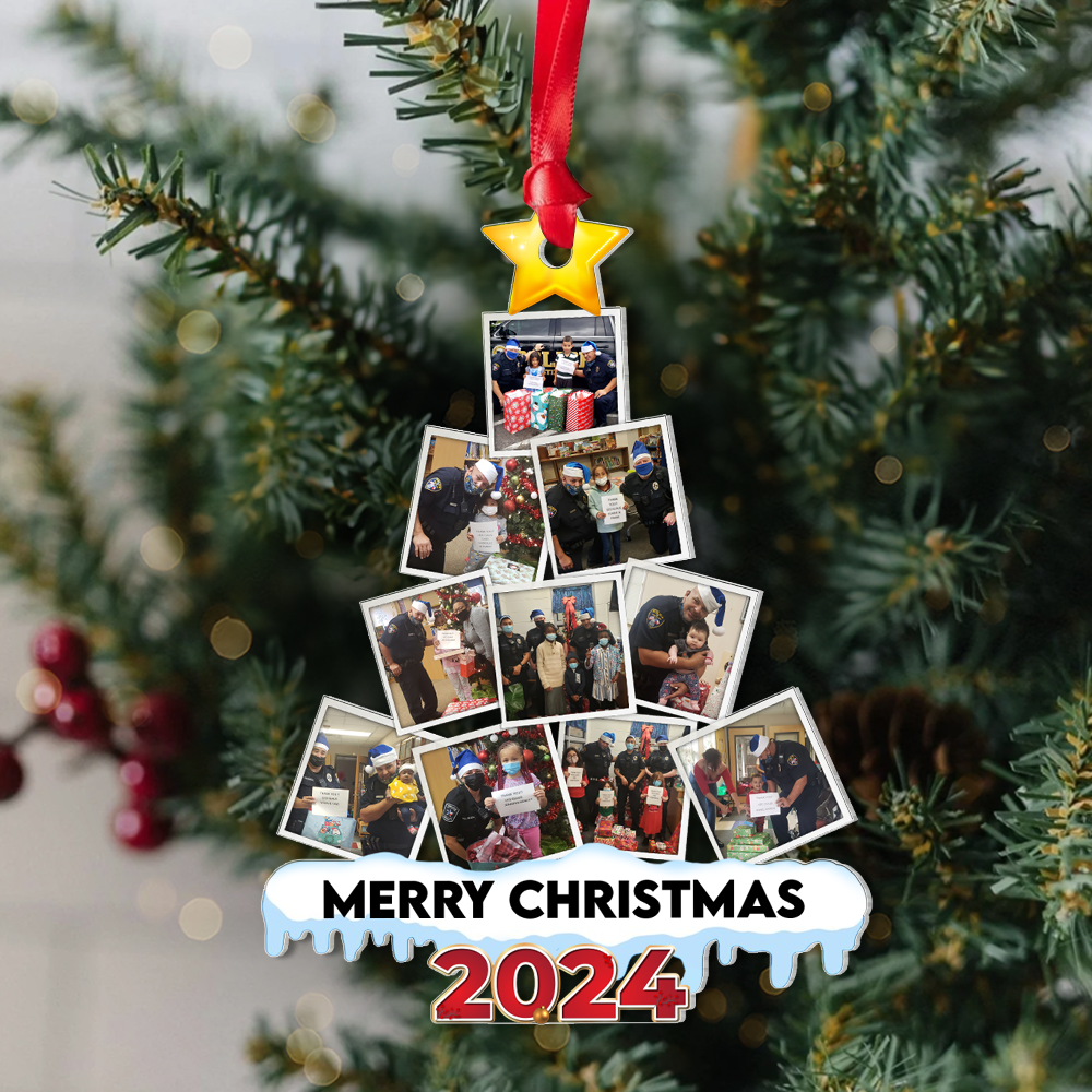 Personalized Police Officer Photo Christmas Ornament Ornament PopCulturePrints