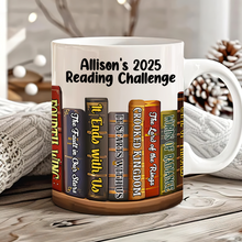 Load image into Gallery viewer, Custom Book Lover Coffee Mug - Personalized Reading Challenge Gift Coffee Mug PopCulturePrints
