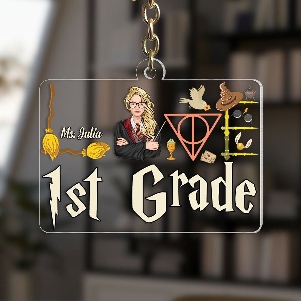 Personalized 1st Grade Harry Potter Keychain