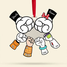 Load image into Gallery viewer, Personalized Family Christmas Ornament - Family Fist Bump Theme Ornament PopCulturePrints
