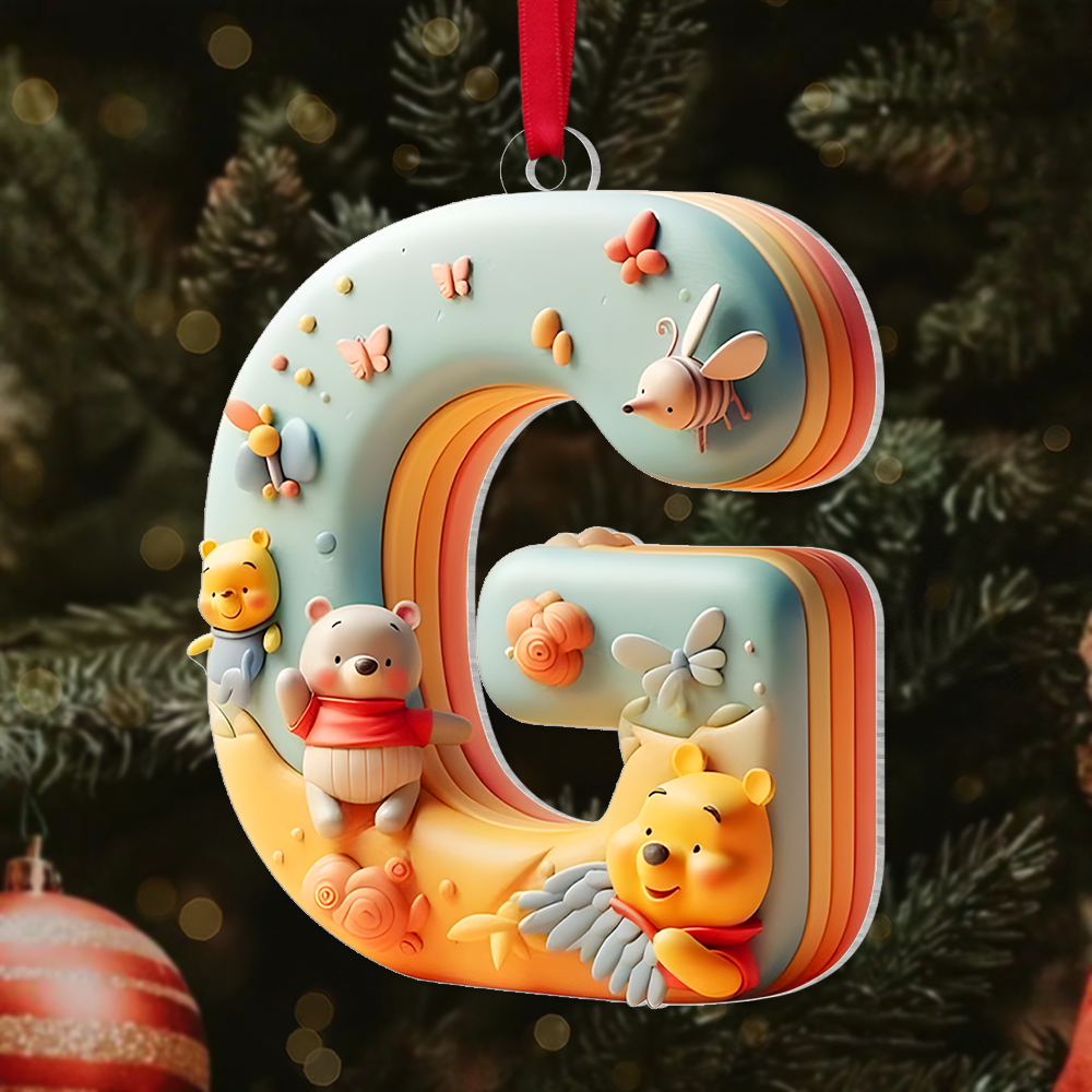 Personalized Movie-Themed Christmas Ornament - Custom Letter Design Ornament PopCulturePrints