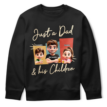 Load image into Gallery viewer, Just A Dad And His Girl 3D Effect - Personalized T-Shirt for Dads and Grandpas T-shirt PopCulturePrints
