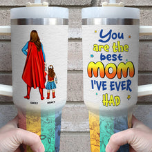 Load image into Gallery viewer, Super Mom Personalized Tumbler Gift for Mother&#39;s Day Tumbler Cup PopCulturePrints
