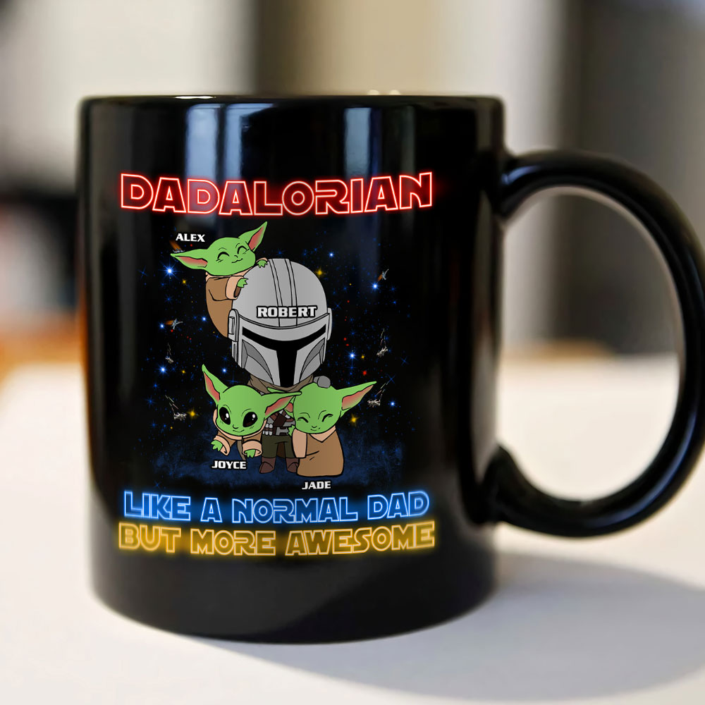 Personalized Dadalorian Coffee Mug - The Ultimate Dad Gift Coffee Mug PopCulturePrints
