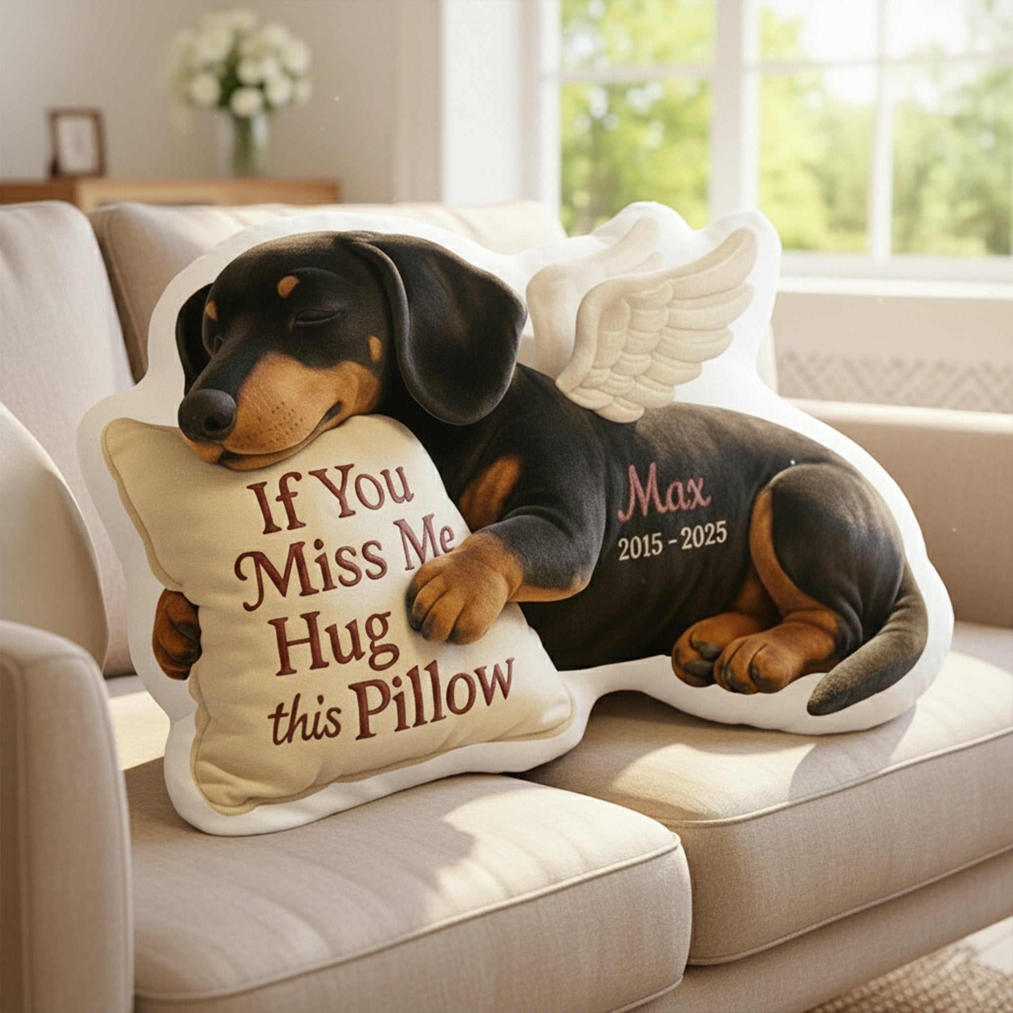 Dog Memorial Custom Shaped Pillow - Custom Photo Gifts For Dog Lover 04TGLU300626 Pillow PopCulturePrints