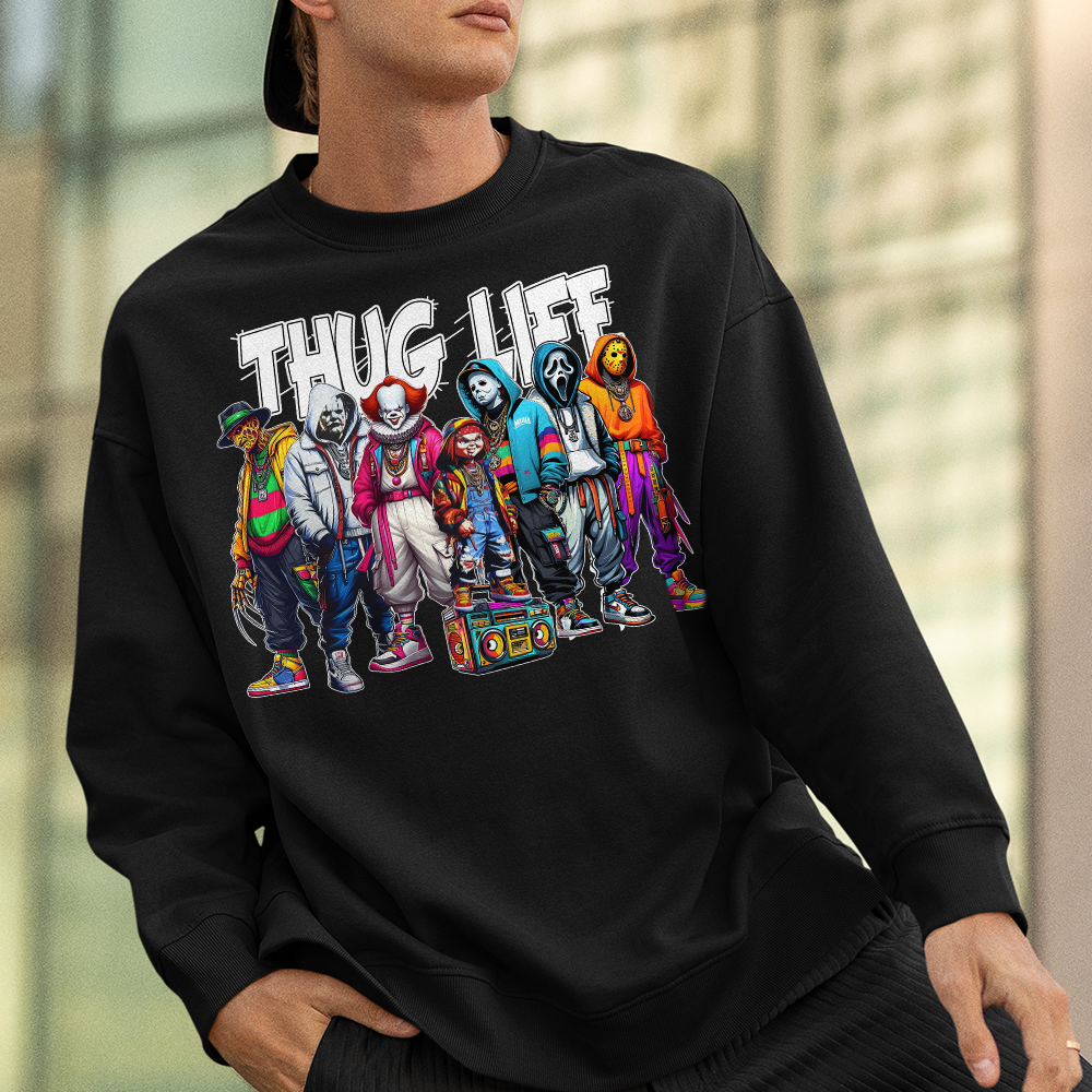 Thug Life Horror Icons Halloween Sweatshirt