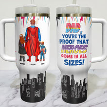 Load image into Gallery viewer, Personalized Super Dad Tumbler - Custom Father&#39;s Day Gift Tumbler Cup PopCulturePrints
