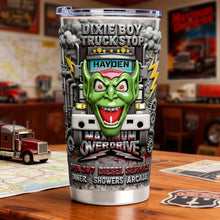 Load image into Gallery viewer, Fierce Trucking Spirit - Fierce Trucker 20oz Tumbler, Personalized Gift for Truck Drivers &amp; Enthusiasts Tumbler Cup PopCulturePrints
