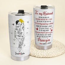 Load image into Gallery viewer, Personalized Romantic Tumbler for Couples | Custom Names &amp; Messages | Valentine&#39;s Day Gifts Tumbler Cup PopCulturePrints
