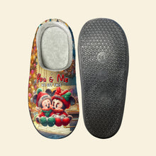 Load image into Gallery viewer, Personalized Christmas Slippers for Couples - You &amp; Me Shoes PopCulturePrints
