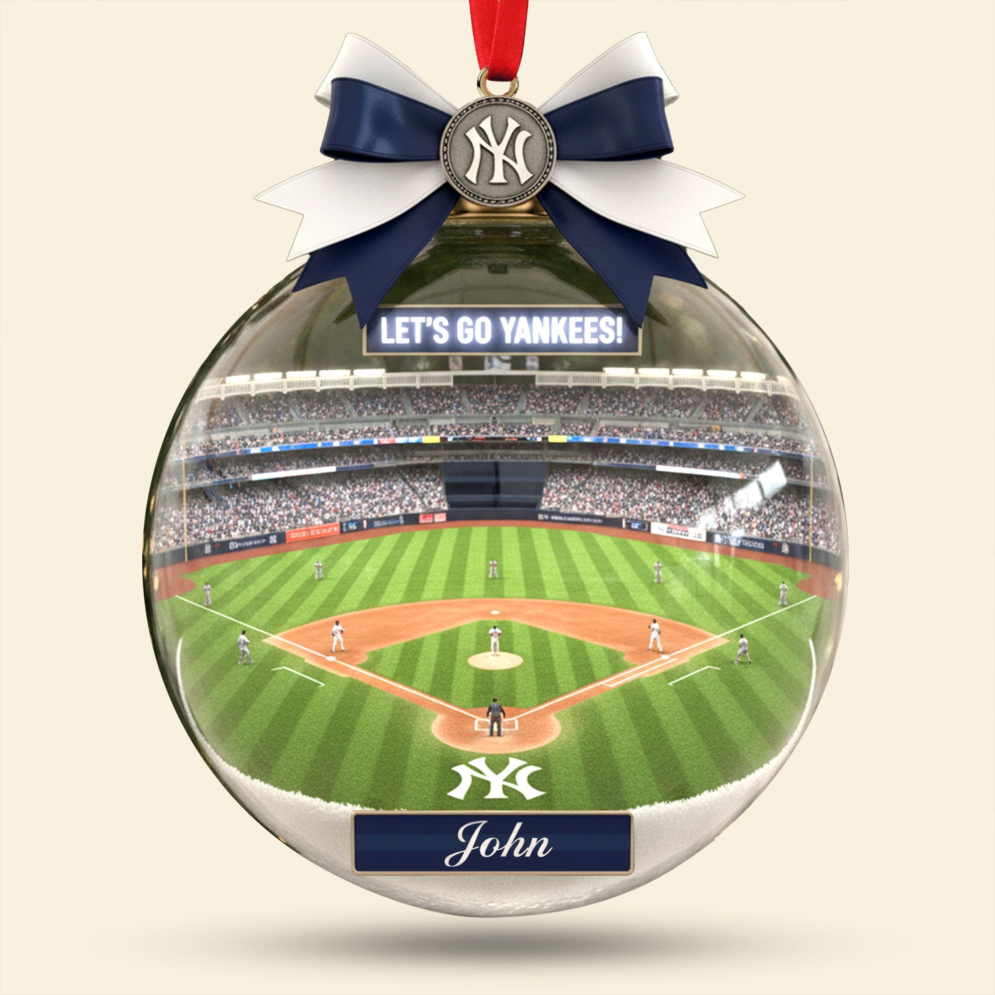 “Let’s Go Yankees!” - Personalized Sport Stadium Ornament - Custom Gift for Sports Lovers Ornament PopCulturePrints