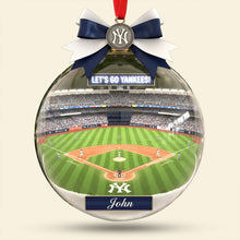 Load image into Gallery viewer, “Let’s Go Yankees!” - Personalized Sport Stadium Ornament - Custom Gift for Sports Lovers Ornament PopCulturePrints

