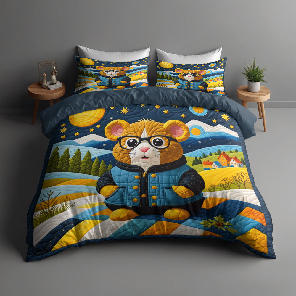 Personalized Hamster Quilt Bed Set for Kids - Cozy & Creative Gift Blanket PopCulturePrints