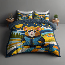 Load image into Gallery viewer, Personalized Hamster Quilt Bed Set for Kids - Cozy &amp; Creative Gift Blanket PopCulturePrints
