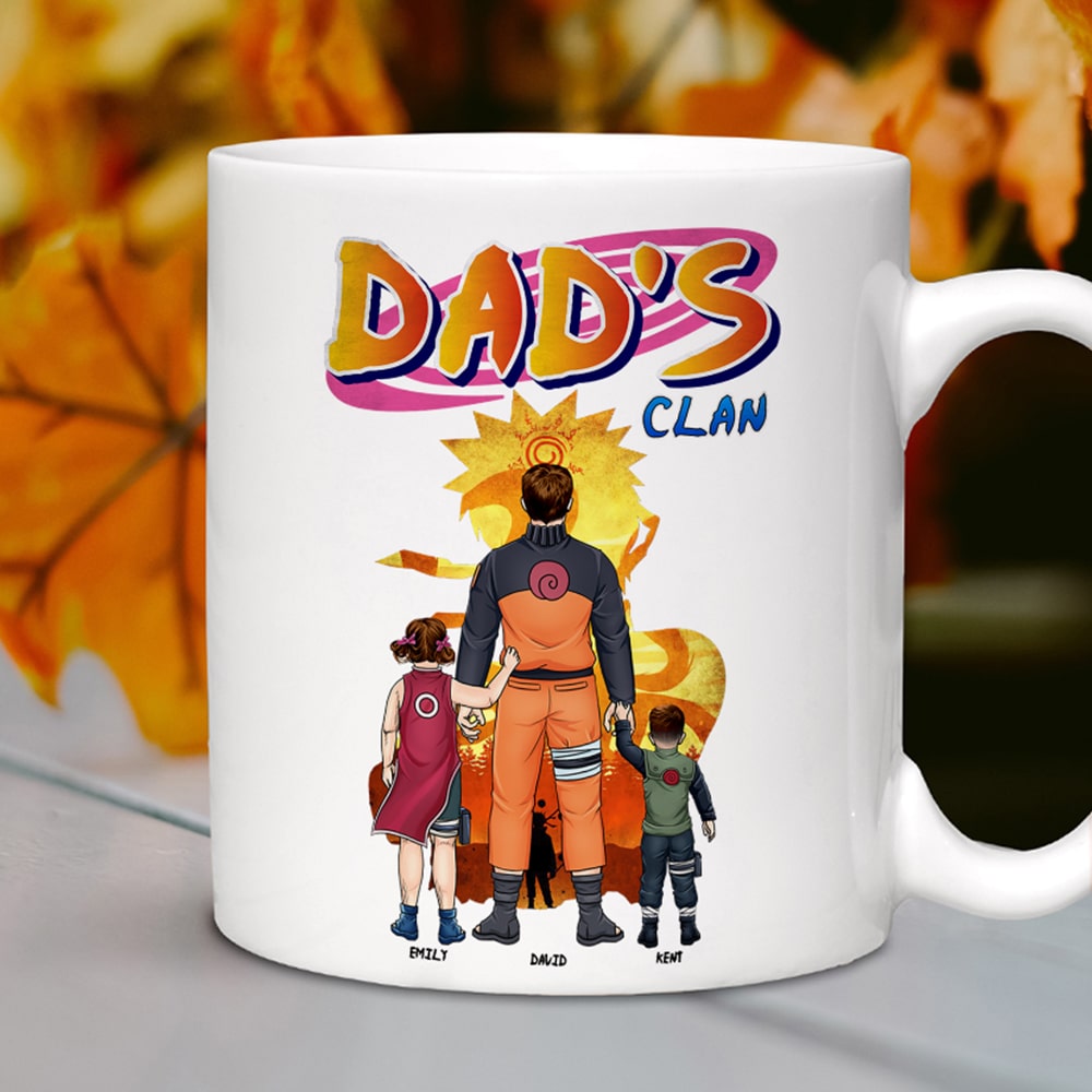 Custom Anime Dad Clan Coffee Mug Coffee Mug PopCulturePrints