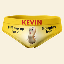 Load image into Gallery viewer, Personalized Naughty Bun Women's Briefs - Fill Me Up Boxer Briefs PopCulturePrints
