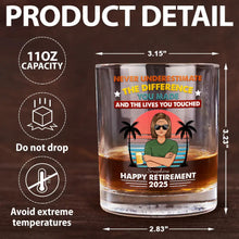 Load image into Gallery viewer, Never Underestimate The Difference You Made - Personalized Whiskey Glass Whiskey Glass PopCulturePrints
