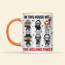 Load image into Gallery viewer, Personalized Horror Movie Family Accent Mug Coffee Mug PopCulturePrints
