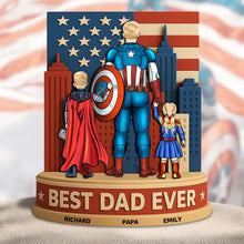 Load image into Gallery viewer, “Best Dad Ever” - Personalized Acrylic Plaque - Custom Gift for Dads, Fathers, and Family Shaped Plaques PopCulturePrints
