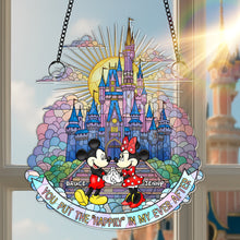Load image into Gallery viewer, &quot;You Put the &#39;Happily&#39; in My Ever After&quot; - Sweet Couple Acrylic Suncatcher, Personalized Gifts for Couples Ornament PopCulturePrints
