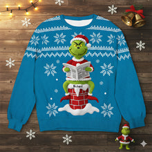 Load image into Gallery viewer, “Unwrap the Joy of Christmas!” - Funny Holiday Ugly Sweater - Personalized Gift for Movie Lovers AOP Products PopCulturePrints
