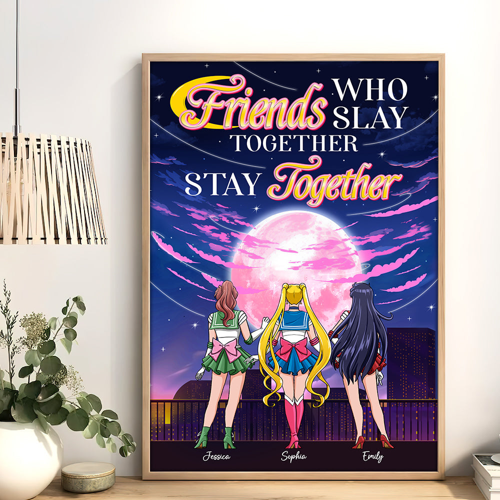 Personalized Best Friends Anime Canvas Poster & Canvas PopCulturePrints