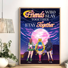 Load image into Gallery viewer, Personalized Best Friends Anime Canvas Poster &amp; Canvas PopCulturePrints
