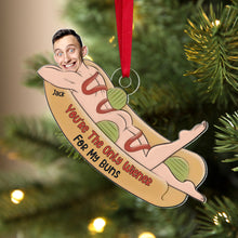 Load image into Gallery viewer, Personalized Funny Hot Dog Couple Christmas Ornament Ornament PopCulturePrints
