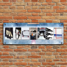 Load image into Gallery viewer, Custom Ice Hockey Name Art Metal Sign Metal Signs PopCulturePrints
