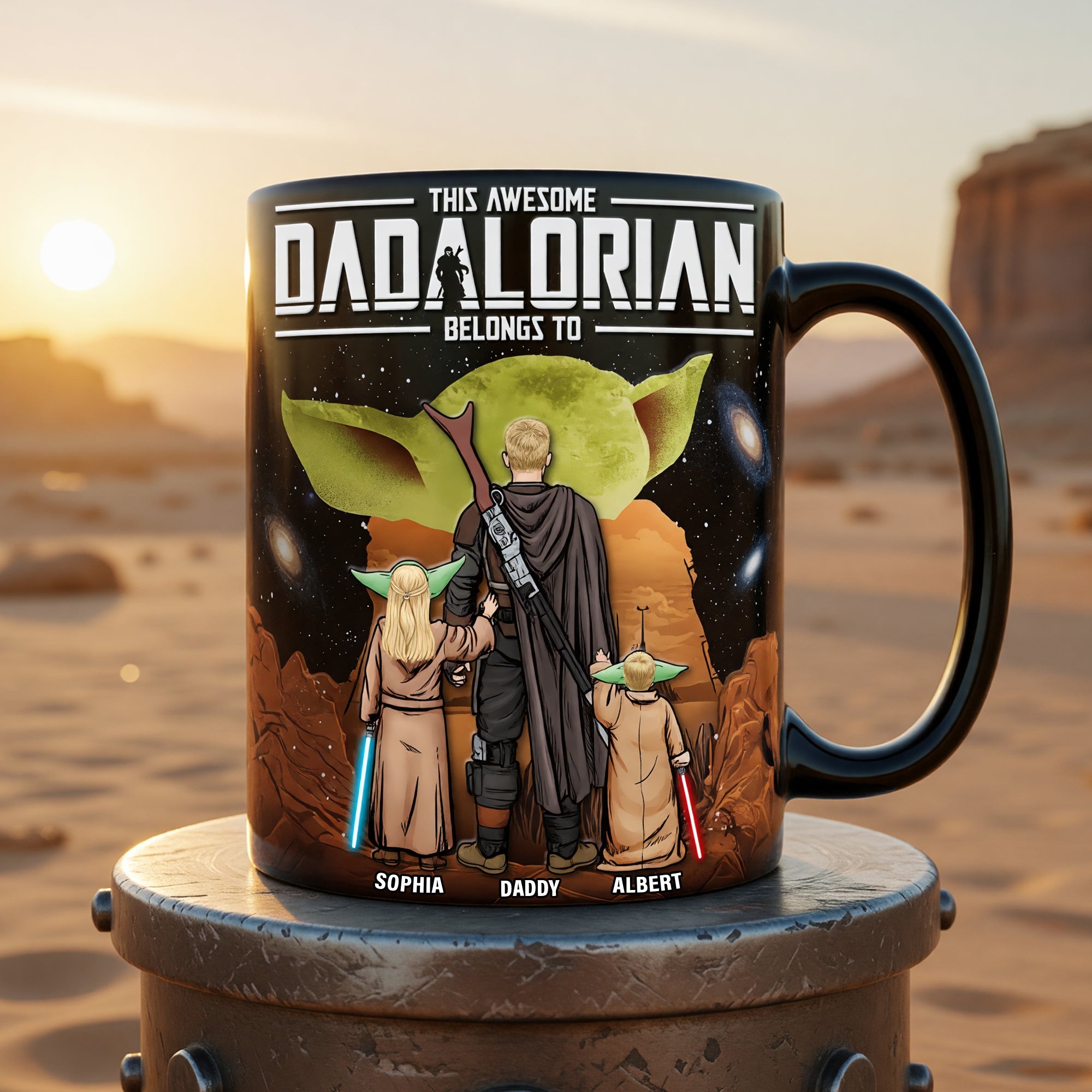 Yoda Best Dad in the Galaxy - Personalized Magic Mug Gifts for Dads Coffee Mug PopCulturePrints