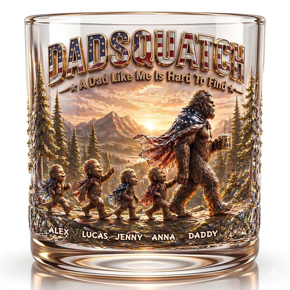 “A Dad Like Me Is Hard to Find” - Wild Dad & Little Ones Round Glass - Personalized Gifts for Dads and Grandpas Glass PopCulturePrints