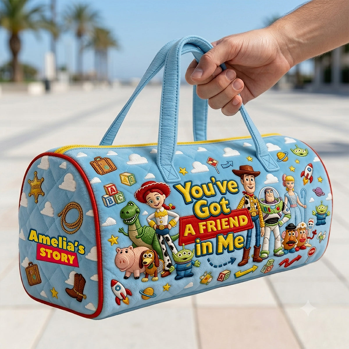 You've Got A Friend In Me Quilted Duffle Bag - Personalized Gifts for Kids & Toy Story Fans