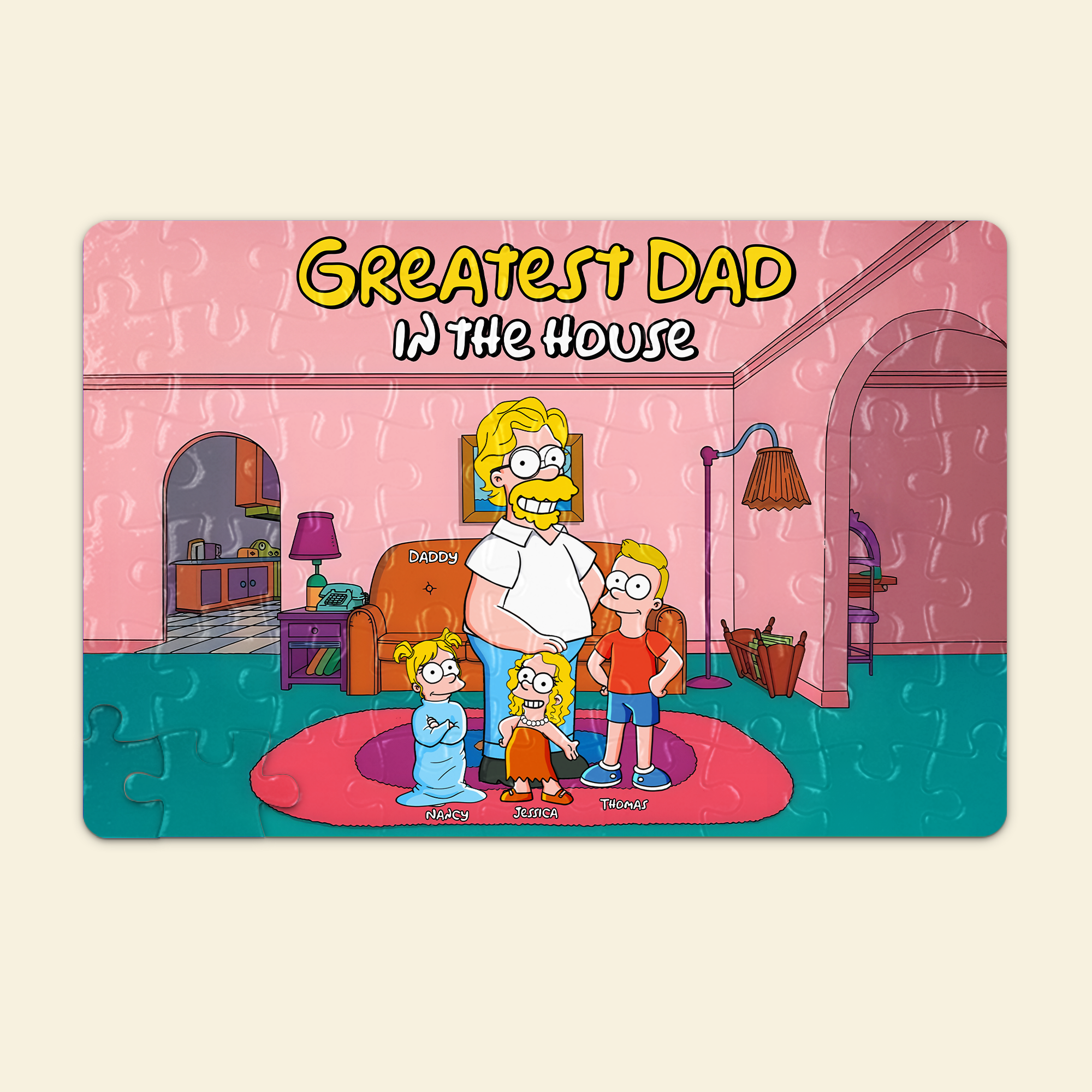 Greatest Dad Jigsaw Puzzle - Personalized Gift for Dad Jigsaw Puzzles PopCulturePrints