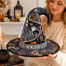 Load image into Gallery viewer, "Embrace the Spookiness!" - Spooky Quilted Witch Hat - Personalized Halloween Gift for Family, Friends, and Halloween Lovers Quilted Witch Hat PopCulturePrints
