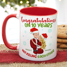 Load image into Gallery viewer, Personalized Funny Couple Anniversary Mug | Custom Years | Valentine&#39;s Day Gifts Coffee Mug PopCulturePrints
