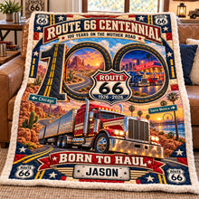 Load image into Gallery viewer, “Born to Haul” – Personalized Trucking Blanket - Perfect Gifts for Truckers &amp; Road Adventurers Blanket PopCulturePrints
