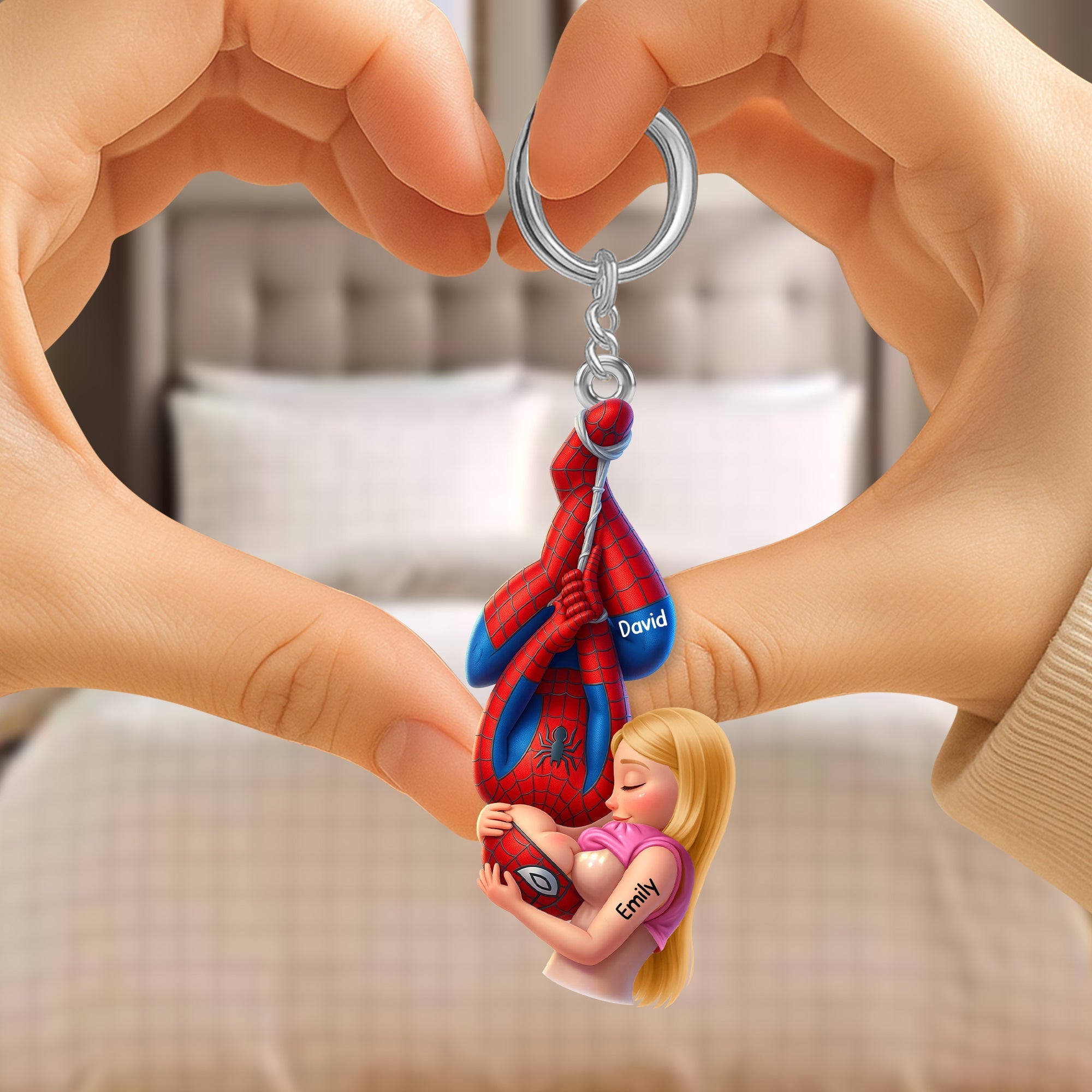 Chaos In Love Couple Keychain- Personalized Gifts For Couples 02HUQN290626 Keychains PopCulturePrints
