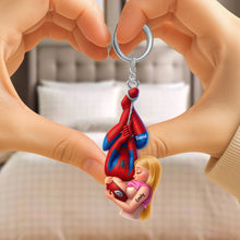 Load image into Gallery viewer, Chaos In Love Couple Keychain- Personalized Gifts For Couples 02HUQN290626 Keychains PopCulturePrints

