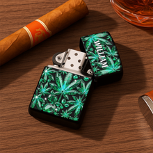 Load image into Gallery viewer, Ignite Your Style: Custom Crystal Leaf Lighter - Personalized Gifts for Stoners Lighter PopCulturePrints
