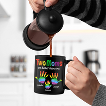 Load image into Gallery viewer, Two Dads are Better Than One - Personalized Black Mug Mug PopCulturePrints
