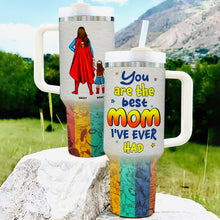 Load image into Gallery viewer, Super Mom Personalized Tumbler Gift for Mother&#39;s Day Tumbler Cup PopCulturePrints
