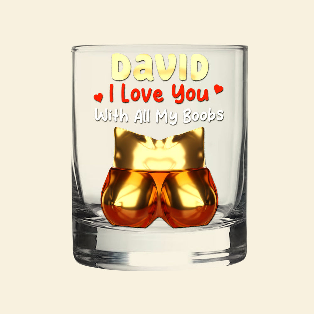 Naughty Couples Glass - Unique Personalized Gift for Fun-Loving Couples Whiskey Glass PopCulturePrints