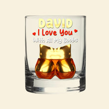 Load image into Gallery viewer, Naughty Couples Glass - Unique Personalized Gift for Fun-Loving Couples Whiskey Glass PopCulturePrints
