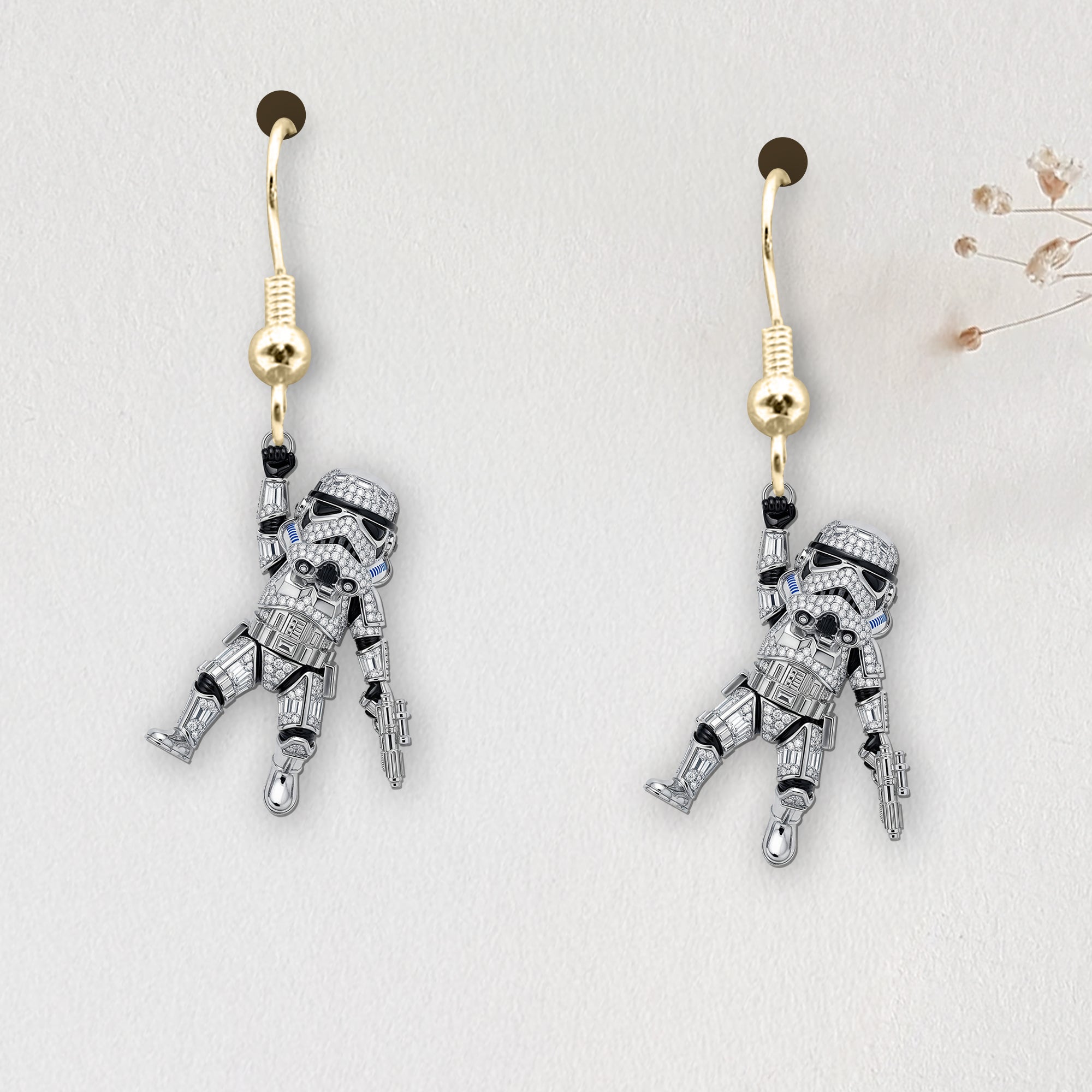 “Join the Galactic Fun!” – Funny Hanging Galactic Characters Earrings - Personalized Gifts for Movie Fans Earrings PopCulturePrints