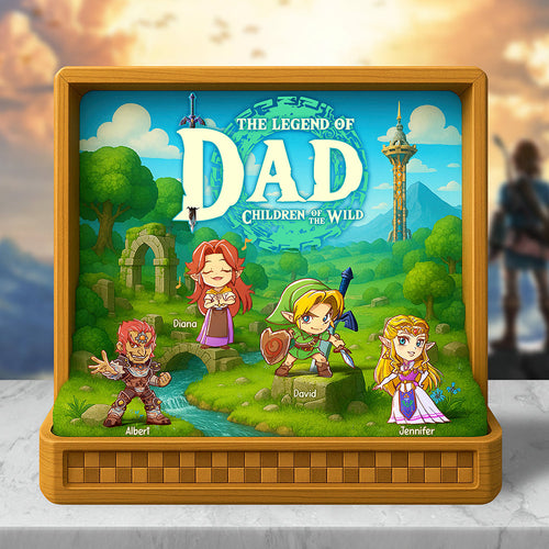 The Legend of Dad Acrylic Plaque - A Personalized Keepsake for Every Superhero Dad Shaped Plaques PopCulturePrints