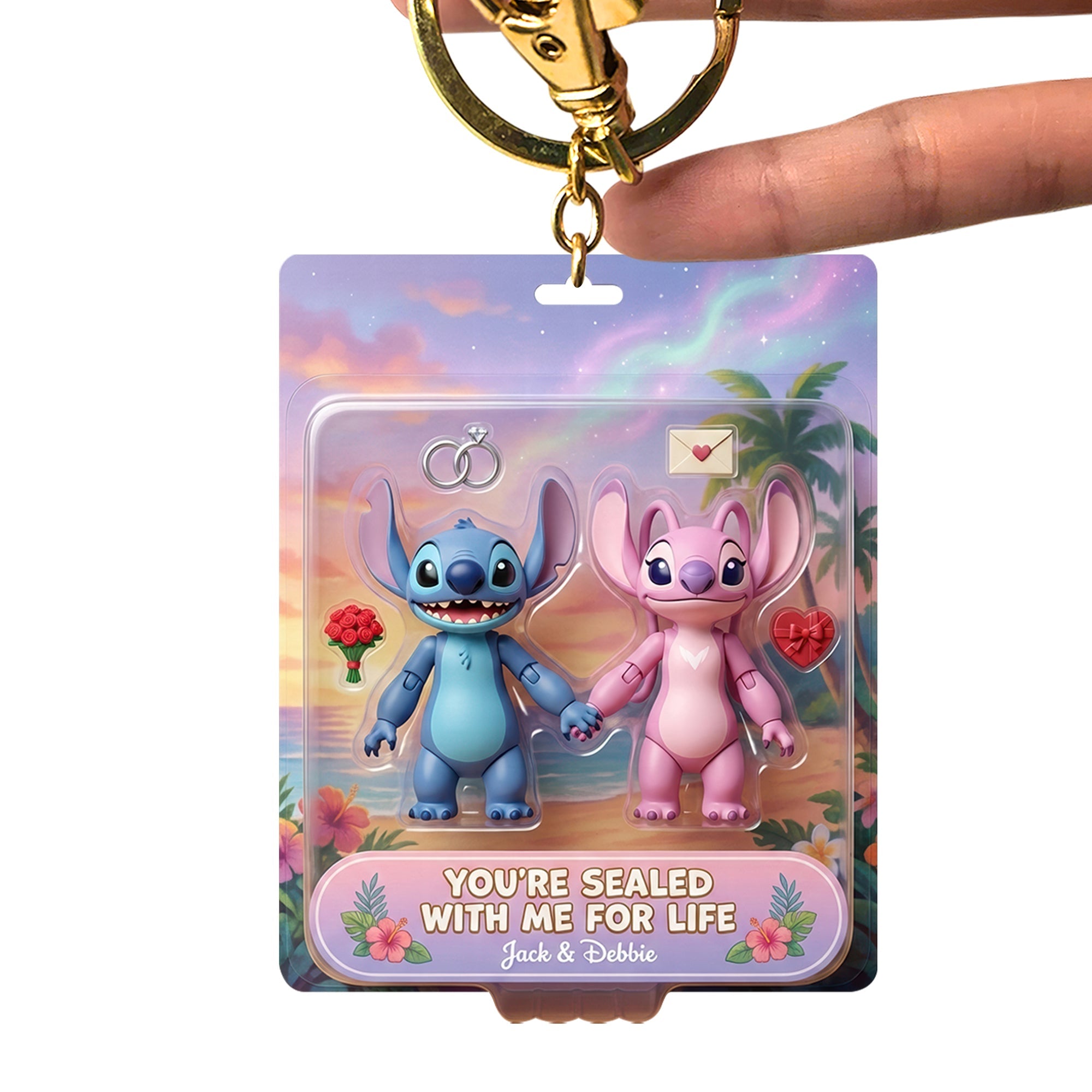 You're Sealed with Me for Life - Personalized Acrylic Keychain for Couples Keychains PopCulturePrints