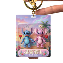 Load image into Gallery viewer, You're Sealed with Me for Life - Personalized Acrylic Keychain for Couples Keychains PopCulturePrints
